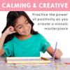 Creativity for Kids Rainbow Mosaic Craft Kit: Valentine Craft Kit for Kids, Gifts for Girls, Diamond Painting for Kids (Ages 7+) view 4