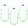 3 Pcs St Patrick's Day Green Lucky Shamrock Light Up Necklaces, St Patrick's Day Party Favors view 1