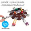 Brybelly 8-Pack Mexican Train Dominoes Tokens Premium Wood Upgrade Pack - Real Wood Markers Modeled After Real Trains - Detailed Colorful Screen Print - Great Gift - Board Game Tile Accessories view 2