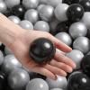 TRENDPLAY Plastic Balls for Ball Pits - Pack of 100 Hollow Balls- Safe and Exciting Playtime - Perfect for Toddler Baby Pools,Party,Festival Decoration,Black;Pearl Gray;Gray view 2