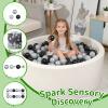 TRENDPLAY Plastic Balls for Ball Pits - Pack of 100 Hollow Balls- Safe and Exciting Playtime - Perfect for Toddler Baby Pools,Party,Festival Decoration,Black;Pearl Gray;Gray view 4