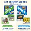 BenBen Spelling Games, 224 Flashcards, 208 Wood Letter Tiles, 1-4 Players, Learning Games for Kids 4-8, Educational Toys for Kindergarten 1st 2nd Grade, Preschool Classroom Must Haves view 2