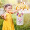 Personalized Easter Basket, VAPCUFF Easter Baskets for Kids Easter Eggs Hunt Basket Easter Bunny Basket Personalized Easter Gifts Easter Eggs Basket Easter Basket Bags for Kids - Purple view 4