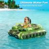 Inflatable Tank Pool Floats Kids - Jasonwell Toddler Pool Floaties Swimming Pool Tank with Water Cannon Gun Swim Floaty Rafts Lake Beach Party Pool Toys for Boys Girls Toddlers Kids view 2