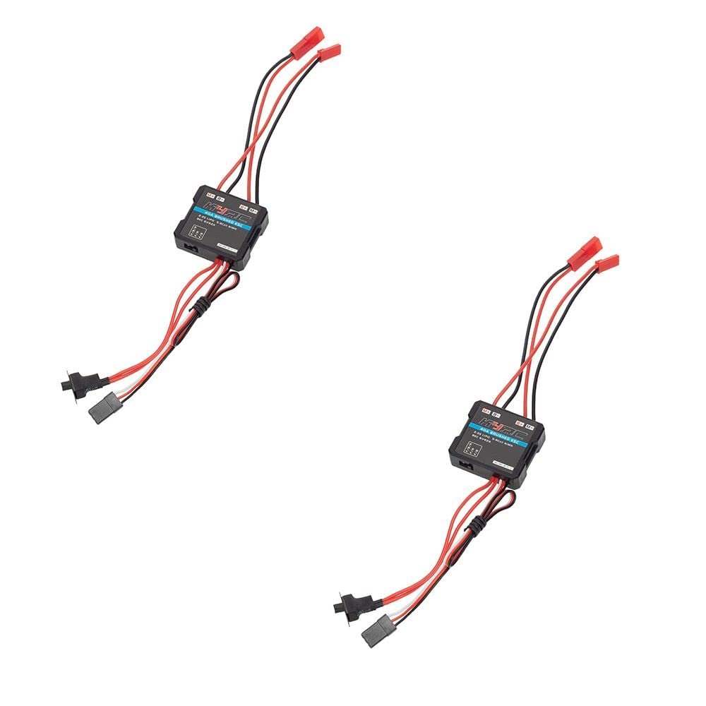 2Pcs RC Motor ESC 40A Brushed ESC Motor Electric Speed Controller 6-12.6V for 1/16 1/18 1/24 etc RC Model Cars RC Accessories Parts