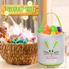 Personalized Easter Basket, VAPCUFF Easter Baskets for Boys Girls Easter Gifts Easter Bunny Basket Easter Egg Hunt Bags Personalized Easter Eggs Basket Easter Bunny Bags for Kids - Purple view 2