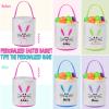 Personalized Easter Basket, VAPCUFF Easter Baskets for Boys Girls Easter Gifts Easter Bunny Basket Easter Egg Hunt Bags Personalized Easter Eggs Basket Easter Bunny Bags for Kids - Purple view 3