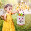 Personalized Easter Basket, VAPCUFF Easter Baskets for Boys Girls Easter Gifts Easter Bunny Basket Easter Egg Hunt Bags Personalized Easter Eggs Basket Easter Bunny Bags for Kids - Purple view 4