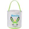 Personalized Easter Basket, VAPCUFF Easter Gifts Easter Egg Hunt Bags Easter Baskets for Kids Personalized Easter Bunny Basket Easter Basket Bags - Green, 007-Green view 1