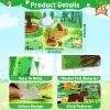 Taika 43x28 inch Zoo Animals Felt Story Board Set, 41Pcs Jungle Animals Toys, Thicker Flannel Board, Preschool Learning Toy, Interactive Storytelling Teaching Play Activity Kits view 2