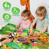 Taika 43x28 inch Zoo Animals Felt Story Board Set, 41Pcs Jungle Animals Toys, Thicker Flannel Board, Preschool Learning Toy, Interactive Storytelling Teaching Play Activity Kits view 3