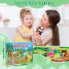 Taika 43x28 inch Zoo Animals Felt Story Board Set, 41Pcs Jungle Animals Toys, Thicker Flannel Board, Preschool Learning Toy, Interactive Storytelling Teaching Play Activity Kits view 4
