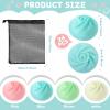 24 Pcs Dumpling Stress Balls Bulk 2.4 Inch Dumpling Fidget Toy Dough Stress Relief Bun Squeeze Toy with Storage Bag for Birthday Party Favors School Carnival Reward Gift view 2