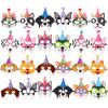 SEEWEY 24 Pcs Dog Puppy Party Favor Masks for Kids Puppy Themed Birthday Party Decoration Funny Soft Felt Dog Masks Pet Birthday Animal Costume Cosplay Supplies, 12 Styles view 1