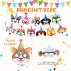 SEEWEY 24 Pcs Dog Puppy Party Favor Masks for Kids Puppy Themed Birthday Party Decoration Funny Soft Felt Dog Masks Pet Birthday Animal Costume Cosplay Supplies, 12 Styles view 2