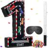 Sratte Race Car Number Piata Small Racing Piata with Blindfold Bat and Confetti for Boy Race Car Themed Birthday Anniversary Celebration Party Supplies, 16.1 x 10.6 x 3 Inch (number 1) view 1