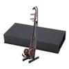 Restokki Miniature Wooden Erhu Model with Case Mini Musical Instrument Miniature Dollhouse Model Mini Ornaments Craft Home Decor(15CM) view 1