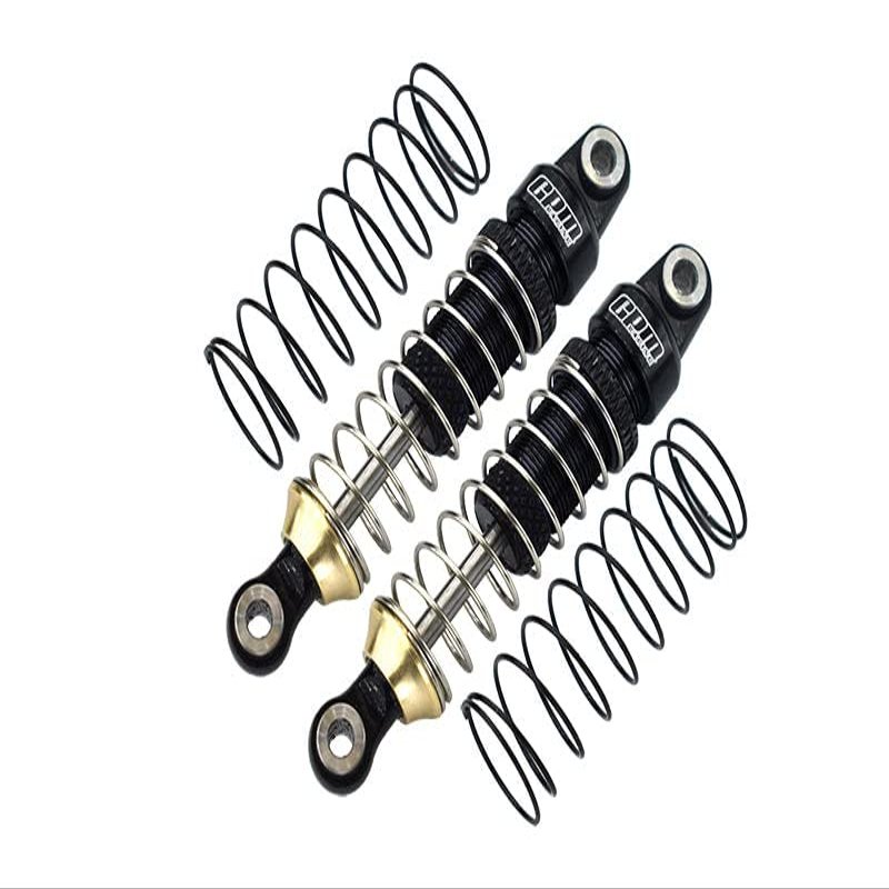 Aluminum 6061 Front Or Rear Adjustable Spring Damper 52mm for Traxxas 1:18 TRX4M Ford Bronco Crawler 97074-1 / TRX4M Land Rover Defender 97054-1 / TRX4M K10 High Trail Crawler 97064-1 Upgrades - Black
