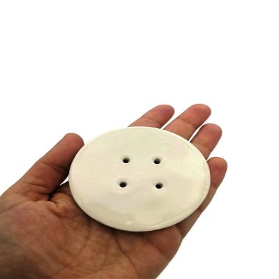 1Pc Large Round Buttons for Sewing or Crafting, 2,56 inch Cute Flatback Buttons for Coat, Ceramic Stoneware Material, White