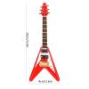 Restokki 10cm / 3.9in Wooden Miniature Guitar with Case Mini Musical Instrument Miniature Dollhouse Furniture Classical Dolls Accessory view 2