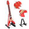 Restokki 10cm / 3.9in Wooden Miniature Guitar with Case Mini Musical Instrument Miniature Dollhouse Furniture Classical Dolls Accessory view 3