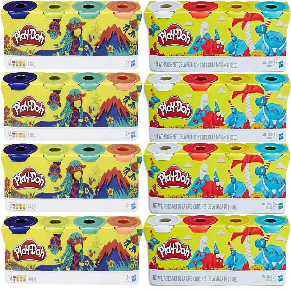 Play-Doh Bulk 32-Pack of Non-Toxic Modeling Compound, (4oz) Cans (32-Cans, 128oz) - Mixed Colors