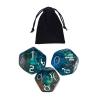 Colaxi 3 Pieces Acrylic Astrological Dice, Dice, Polyhedral Dices for Table Board Games, Style D view 2