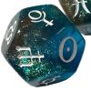 Colaxi 3 Pieces Acrylic Astrological Dice, Dice, Polyhedral Dices for Table Board Games, Style D view 3