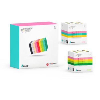 PIXIO Mega Bundle Magnetic Building Blocks for Kids & Adults - Magnetic Blocks Building Toys - Magnetic Cubes Toy Building Sets - Cube Magnets for Kids - Magnetic Blocks for Adults