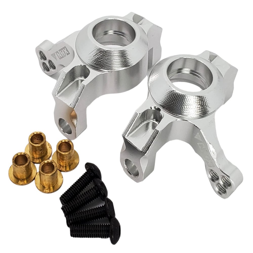 NHX RC Alloy Front Steering Knuckle/Knuckle Arm Silver : Axial Wraith / RR10