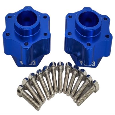 NHX RC Aluminum 24mm Hex Adapters Converter (19.5mm Wide) for Losi LMT 4WD -Blue