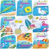 Faccito 24 Pcs Summer Beach Coloring Books Mini DIY Art Drawing Book Bulk Including Pineapple Coconut Flamingo Beach Pool Fun and Relaxing Patterns for Birthday Activity view 1