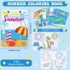 Faccito 24 Pcs Summer Beach Coloring Books Mini DIY Art Drawing Book Bulk Including Pineapple Coconut Flamingo Beach Pool Fun and Relaxing Patterns for Birthday Activity view 2