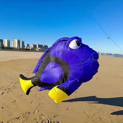 3m Blue Fish Kite Line Laundry for Adults Outdoor Fun Soft Inflatable Nylon Fish Kite Pendant