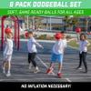 GoSports Soft Skin Foam Playground Dodgeballs - 6 Pack Set for Kids - Includes Mesh Carry Bag view 3
