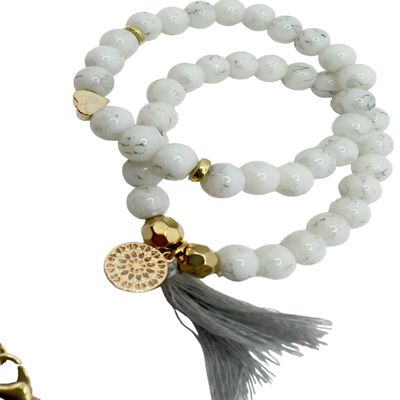 Marble bead bracelets