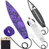 JUNIQUTE Finger Surfboard-Mini Surfboard for Kids and Surfers with Eye-catching Graphic Design and Receive Bag (3 PCS Black+White+Purple) view 1