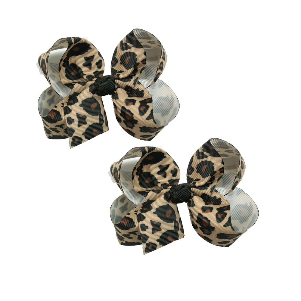 Baby girls leopard print bow hairpin Bow Leopard Hair Bow for women