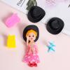mifengda 50 Pieces Mini Western Cowboy Cowgirl Hat Plastic Miniature Western Hat Cute Doll Hat Black Mini Western Hats for Crafts Doll Dress Up Party Accessories (Black) view 4