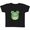 Azeeda 3-4 Years 'Frog Head' Children's/Kid's T-Shirt (Black) (TS00221676) view 1