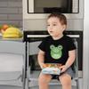 Azeeda 3-4 Years 'Frog Head' Children's/Kid's T-Shirt (Black) (TS00221676) view 2