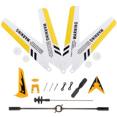 Totority Replacement Parts, S107 /S107G RC Helicopter Full Set Spare Parts, Yellow ABS Plastic & Alloy, for RC Helicopter Enthusiasts