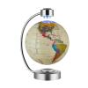Magnetic Levitation Floating Globe, 8'' Magnetic Levitating Globe LED Illuminated World Map with Auto Permanent Revolving System for Home Office Modern Decorative Ornament Gift (Beige) view 2