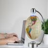 Magnetic Levitation Floating Globe, 8'' Magnetic Levitating Globe LED Illuminated World Map with Auto Permanent Revolving System for Home Office Modern Decorative Ornament Gift (Beige) view 4
