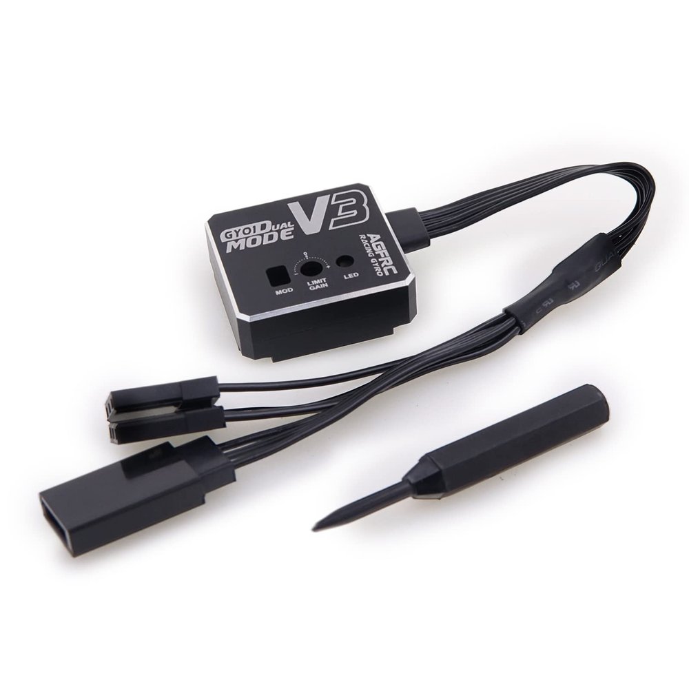 AGFRC Dual-Gain Drift RC Gyro - Tuned Rated Gyros with Aluminum Case for RC Car Truck Boat (GY01 V3)