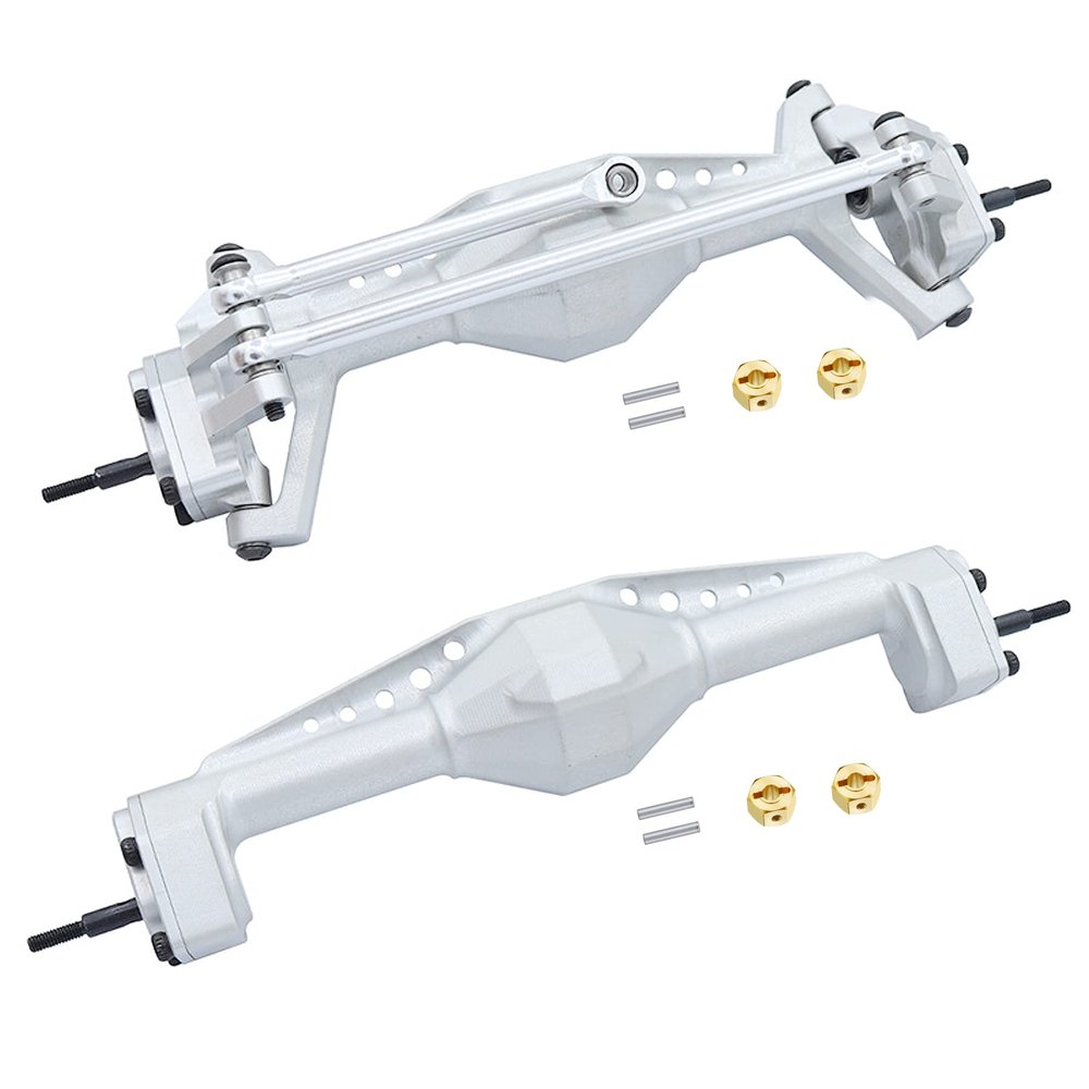 Aluminum Alloy Silver Front Rear Portal Axle for Axial RC Crawler 1/18 UTB18 Capra Unlimited Trail Buggy RTR AXI01002T1 Update Parts