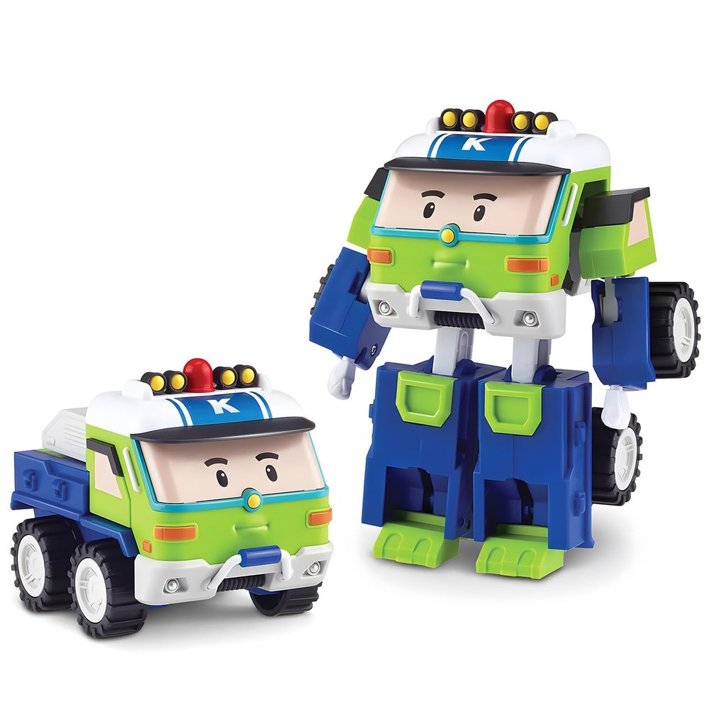 Robocar Poli Keaton Transforming Robot, 4" Transformable Action Toy Figure Vehicles, Emergency Vehicle Playset, Holiday Birthday Rescue Car Toys Gift for Boys Girls Age 1 2 3 4 5