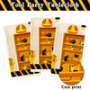 BkeeCten 3 Packs Tool Theme Plastic Tablecloths Decoration Waterproof Rectangle Cute Tool TableCover Design with Hard Hat, Nuts, Bolts, Ladders, Spade Patterns for Kids Boys Birthday Party Supplies view 3