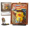 MEIEST Mini Building Blocks Cute 3D Painting Model Set,Simulation Particle Stereograph Collection Construction Building Bricks Toy,Home Decor,14+ (The Scream Duck) view 1