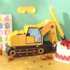 Aoriher Construction Dump Excavator Piata with Blindfold and Bat Tractor Truck Piata for Birthday Party Supplies Construction Theme Decor view 4
